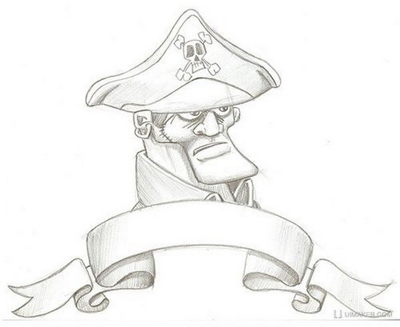 Photoshop绘制卡通风格的海盗2