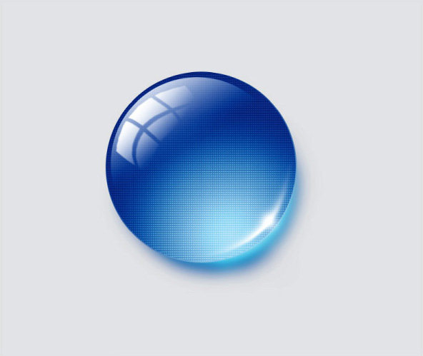 PhotoShop绘制反光水晶玻璃球按钮教程1