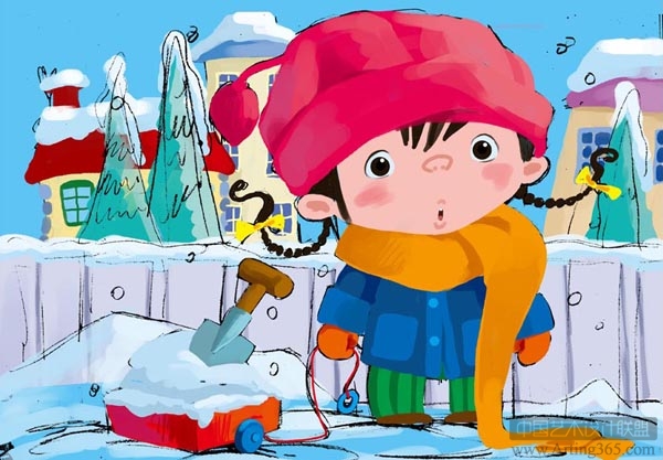 PS绘制可爱的雪地里的小女孩儿童插画绘制教程4