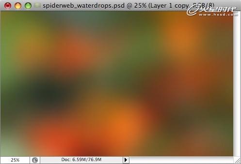 PhotoShop绘制蜘蛛网上逼真的水珠教程4