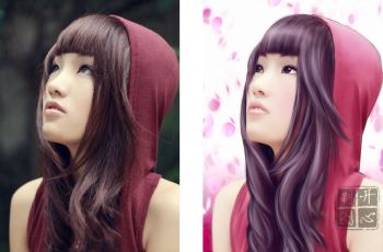 PhotoShop给照片转古典手绘效果教程1