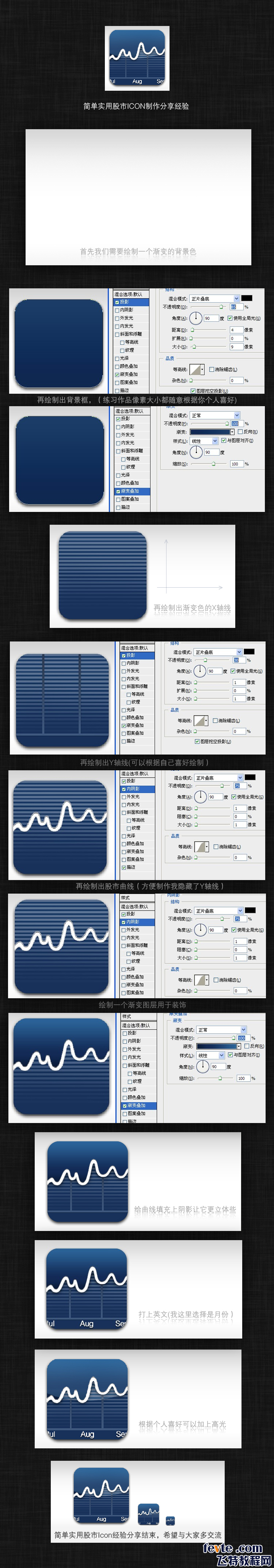 PS鼠绘股市样式图标教程1