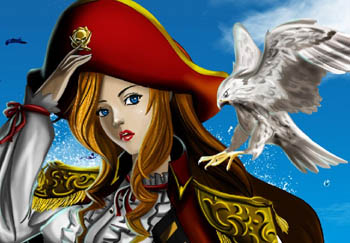 PS鼠绘可爱的女海盗3