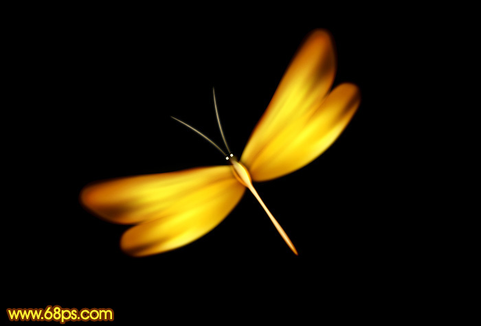 Photoshop绘制一只金色蜻蜓教程1