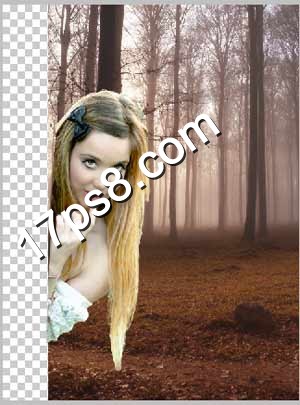 PhotoShop合成打造树林里的美女与兔子图片教程4