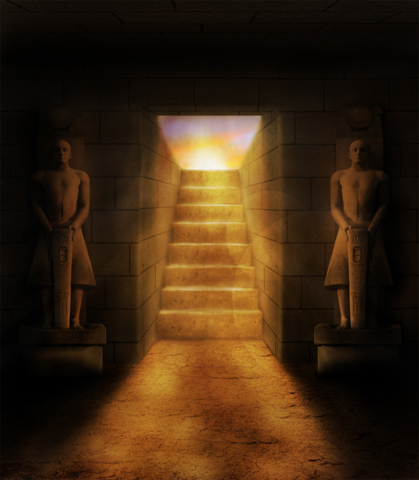 Photoshop设计恐怖气氛的古埃及墓穴技巧1