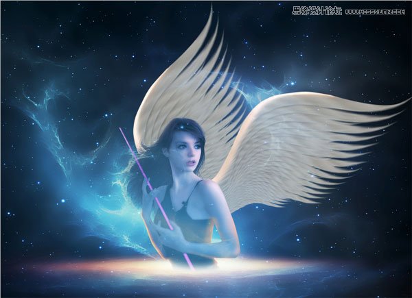 Photoshop合成梦幻绚丽的天使翅膀84