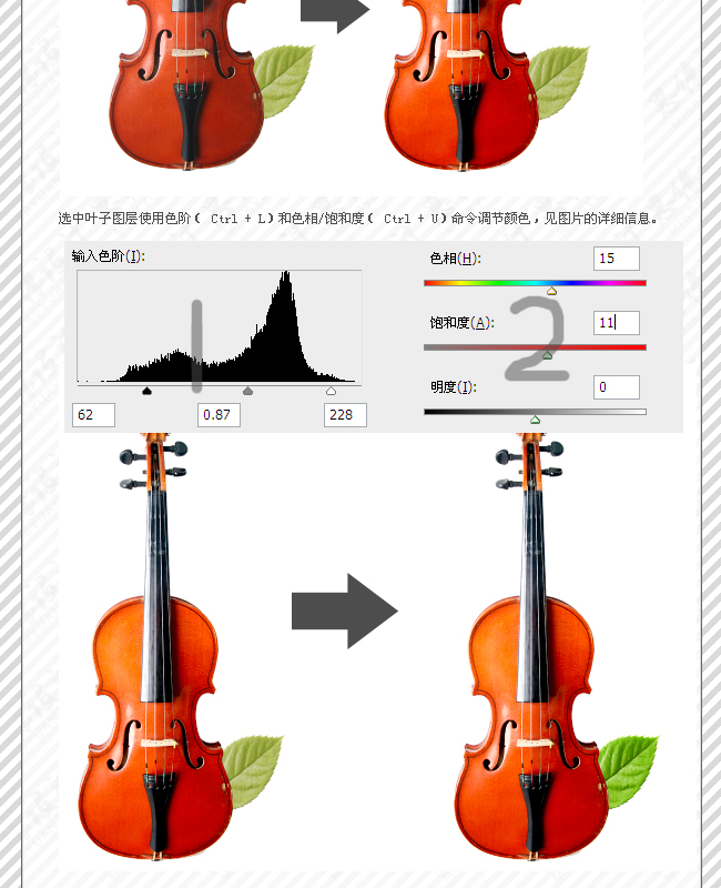ps合成花卉小提琴效果图6