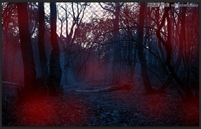 Photoshop合成森林中北树妖围困的仙子14