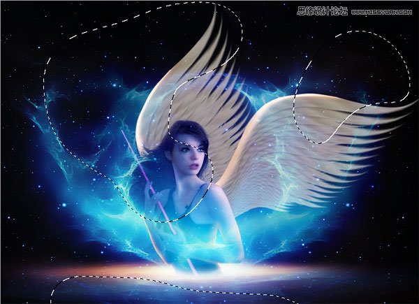 Photoshop合成梦幻绚丽的天使翅膀87