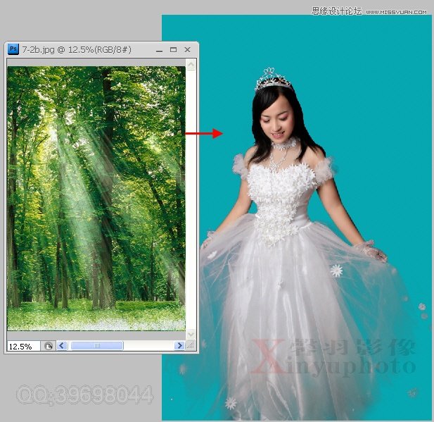 Photoshop给婚纱照片合成梦幻的蝴蝶仙子效果16