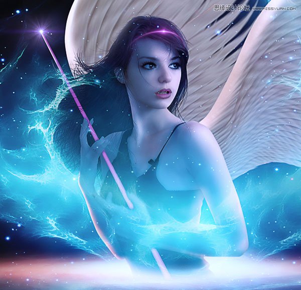 Photoshop合成梦幻绚丽的天使翅膀102
