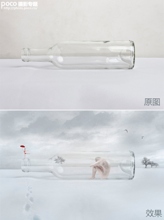 PS创意打造玻璃瓶中的人像幻想概念作品教程1