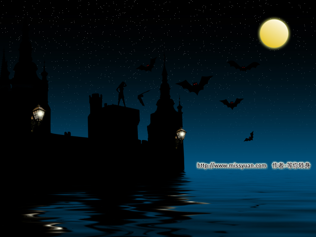 PhotoShop合成月光下的恶魔城堡教程1