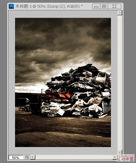 PhotoShop合成垃圾围城环保宣传海报2