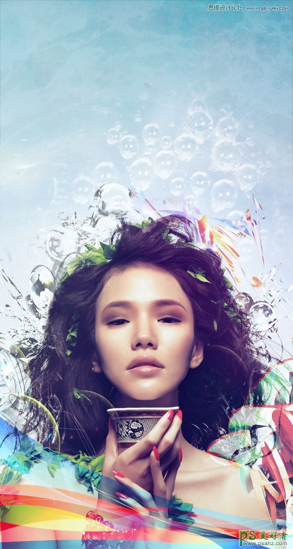 Photoshop合成非主流插画美女形象1