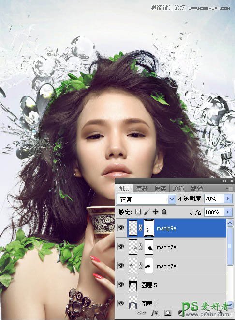 Photoshop合成非主流插画美女形象21