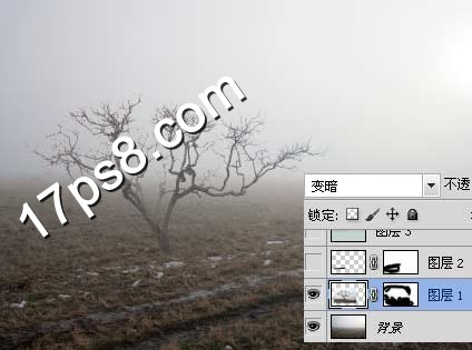 photoshop合成荒野枯树场景教程4