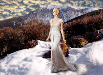 Photoshop合成雪上上的白色天使6
