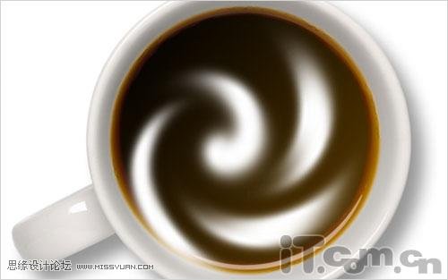 Photoshop使用滤镜制作牛奶混和咖啡的效果7