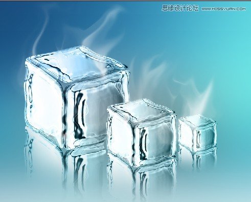 Photoshop滤镜制作出清凉的冰块效果41