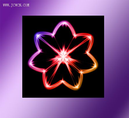 Photoshop滤镜打造绚彩水晶花朵8