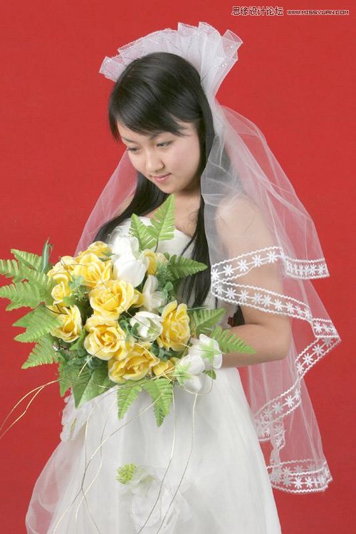 Photoshop使用通道快速抠出穿婚纱的新娘1