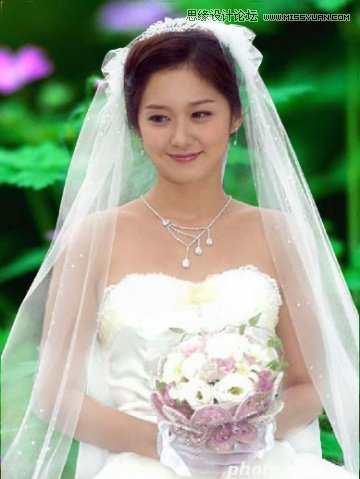 Photoshop使用通道抠出透明婚纱的新娘3