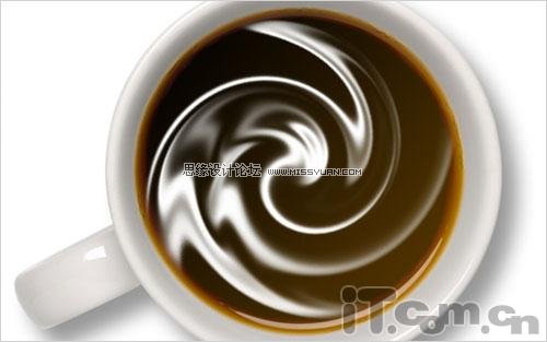 Photoshop使用滤镜制作牛奶混和咖啡的效果15
