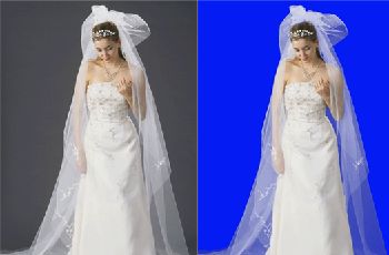 PhotoShop用白色保留抠半透明婚纱教程1