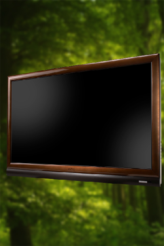 PS合成绿色森林主题液晶电视产品广告效果图4