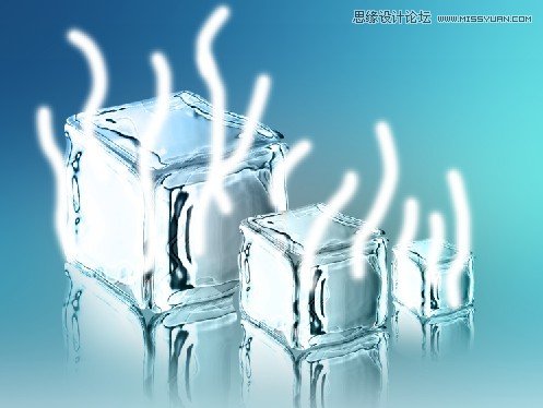Photoshop滤镜制作出清凉的冰块效果38