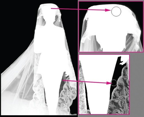 PS婚纱抠图与背景替换7