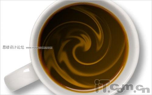 Photoshop使用滤镜制作牛奶混和咖啡的效果17