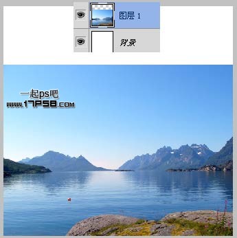 PhotoShop合成湖面与梦幻星云效果教程2