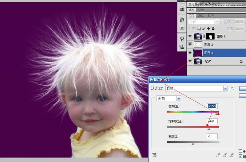 Photoshop通过计算和通道给白发儿童抠图17