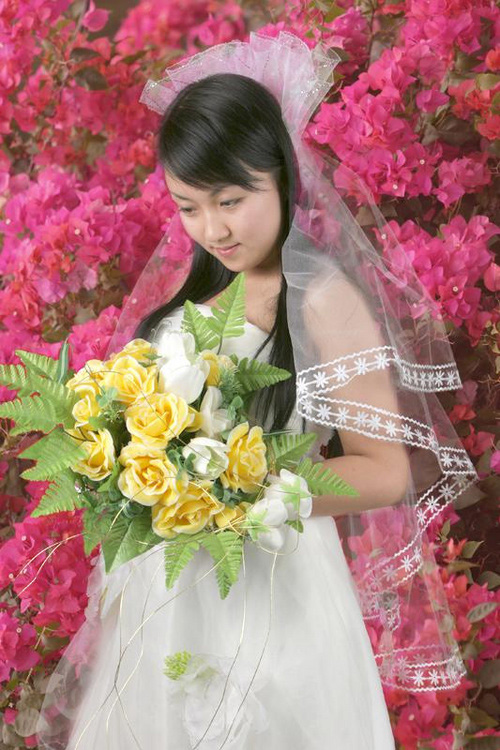 Photoshop通道抠出婚纱美女图片3