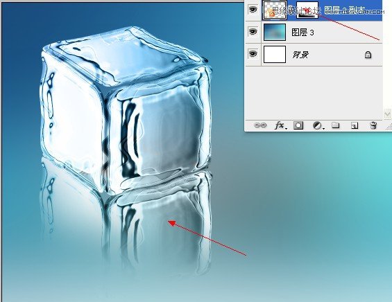 Photoshop滤镜制作出清凉的冰块效果36