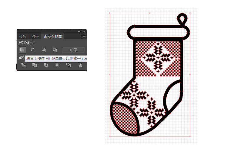 如何制作圣诞袜SVG图标12