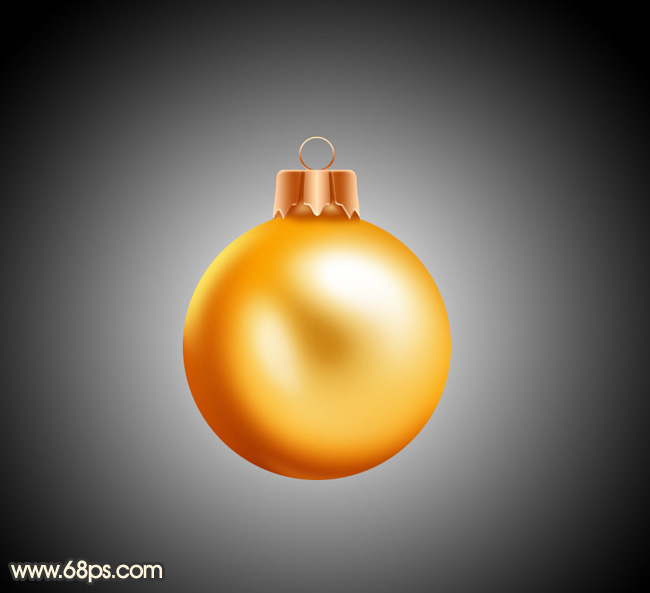 Photoshop制作一个漂亮的金色圣诞球1