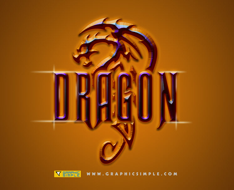 在Photoshop中设计超酷的龙形游戏logo1