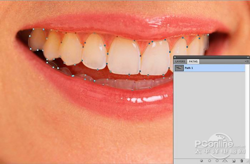 Photoshop打造洁白无瑕的牙齿9