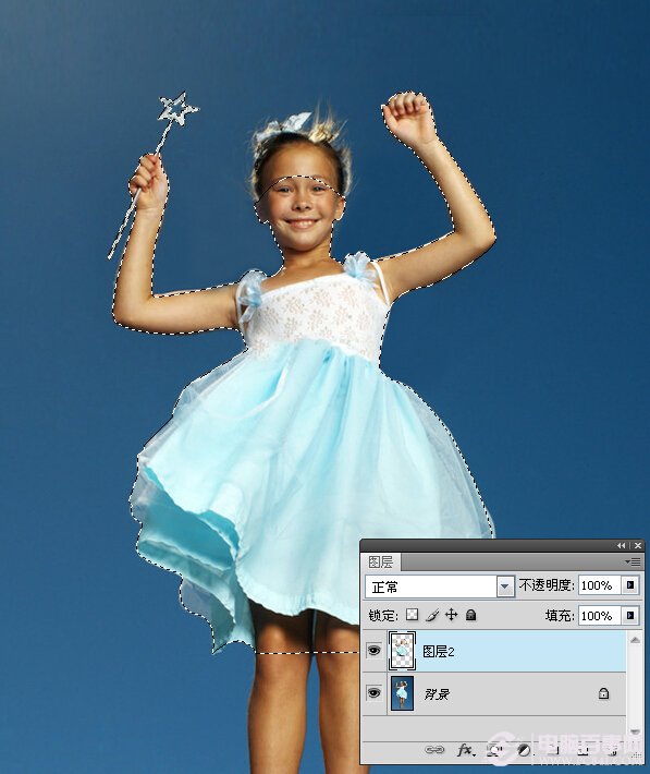 Photoshop给小女孩加上梦幻的天使翅膀4