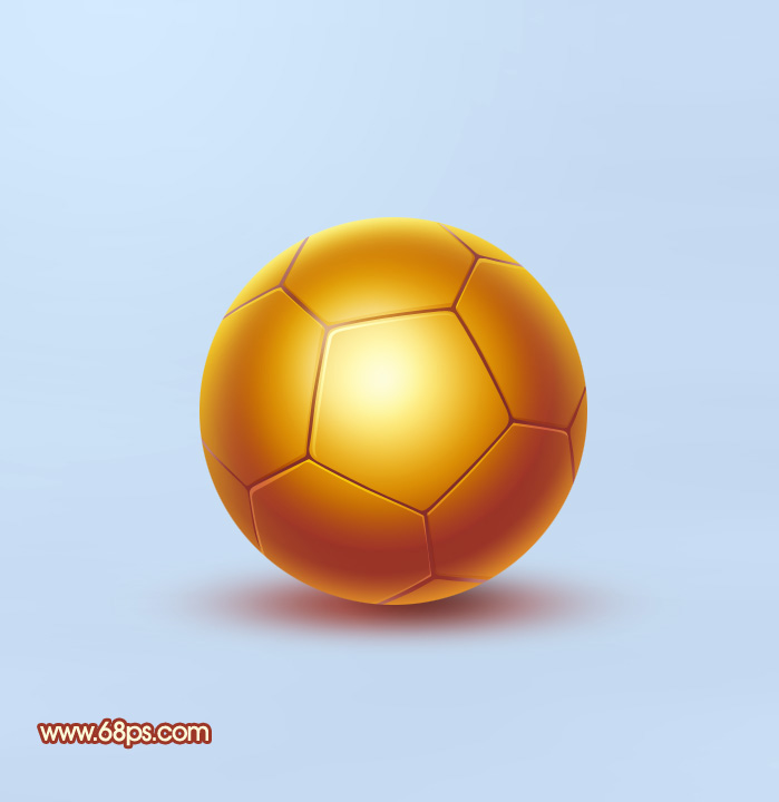 Photoshop制作一个简单的金色足球1