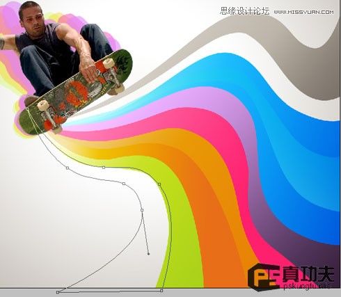 Photoshop制作欧美的滑板海报42
