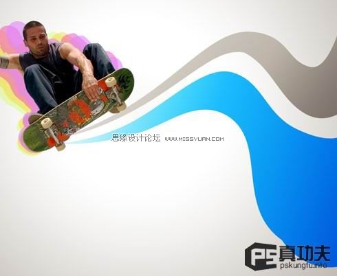 Photoshop制作欧美的滑板海报24