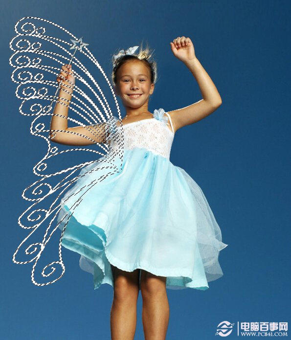Photoshop给小女孩加上梦幻的天使翅膀6