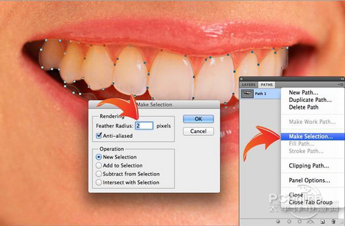 Photoshop打造洁白无瑕的牙齿10