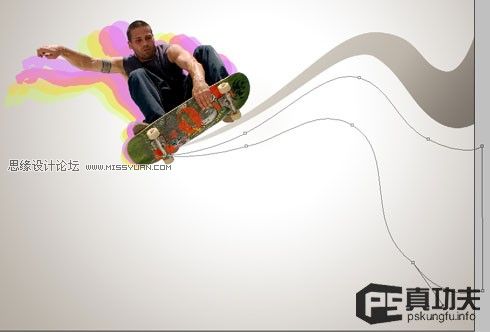 Photoshop制作欧美的滑板海报21