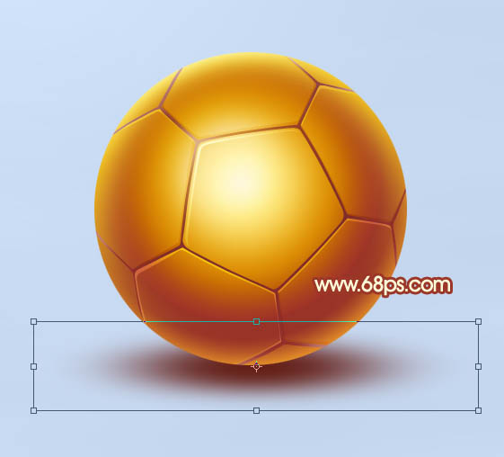 Photoshop制作一个简单的金色足球28